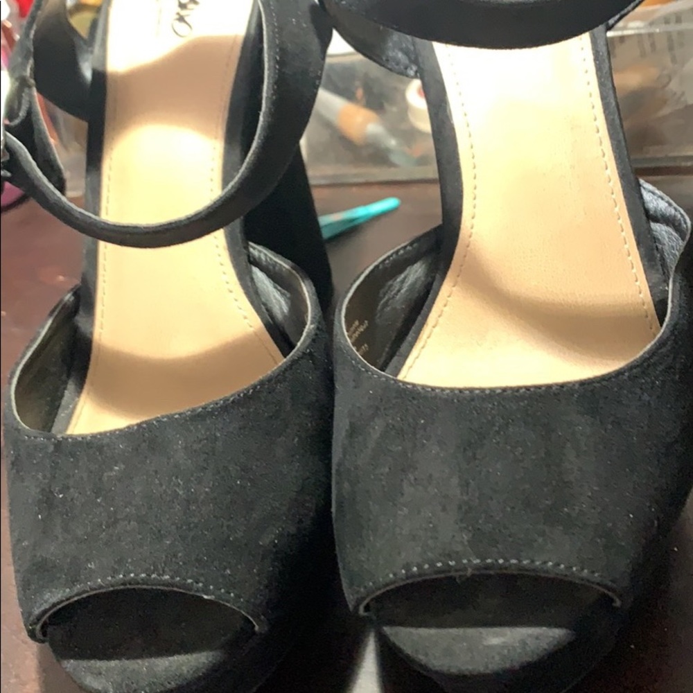 Black platform heels